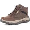 Skechers Santoro Hopkins - Scarponcini da trekking, Pelle Nera Rete Sintetica, 42.5 EU