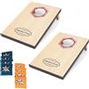 WOODENFUN Gioco di Cornhole da Esterno per Bambini e Adulti con 8 Sacchi di Sabbia e 2 Tavole da Cornhole, Gioco da Spiaggia