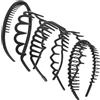 Hpmjz 5 fasce per capelli con denti in plastica antiscivolo con denti ondulati a zig-zag, accessori alla moda per capelli senza sforzo, pettine per capelli a zig zag, per donne, ragazze e uomini