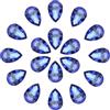 QUARKZMAN 20pz 20 x 30mm Gocce di Vetro Strass a Schiena Azzurro Chiaro | Strass a Punta, Puntata, Perline Gioielli Fai da Te, Costumi, Cristalli Decorativi Artigianato