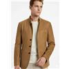 Fatto a mano Blazer uomo pelle scamosciata marrone elegante formale fatto a mano ufficio v...