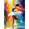 MAXBYE 5D Diamond Painting Art Kit Completo Ballerina, Colorata Pittura Diamante FAI DA TE, Pittura Diamante Strass Ricamo a Punto Croce Painting per Decorazioni Casa Regalo 30x40cm