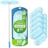 TidyBliss Spolverino Polvere per Swiffer Duster, Togli Ragnatele Allungabile 180 cm con 10 Ricariche, 360 Gradi Microfibre Bastone per Ventilatore da Soffitto Parete