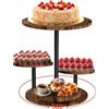 GHWMYD Alzata per Dolci in Legno, 4 Livelli Alzata per per 55 Cupcakes, Girevole a 360° Espositore per Buffet Torta per Matrimonio, Festa, Baby Shower, Compleanno, Girare Alzatine per Allestimenti