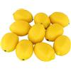 Ulalaza 10 Pezzi di Frutti Artificiali al Limone Finti Modello Realistico Giallo Limone casa casa Cucina Decorazione del Partito scrivania Ornamento