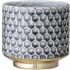 Nordring - Vaso decorativo retrò, vaso vintage per piante da interno, vaso per piante grasse, Goldy S (10 cm ø), grigio, ceramica
