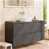 hansgrohe LivaFine mobile con lavabo La: 118 P: 55 cm, 2 scomparti estraibili, 61071450+54394760+54277760, LivaFine [Mobili da Bagno > Mobili con Lavabo Integrato]