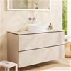 hansgrohe LivaFine mobile con lavabo La: 118 P: 55 cm, 2 scomparti estraibili, 61071450+54394780+54277780, LivaFine [Mobili da Bagno > Mobili con Lavabo Integrato]