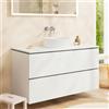 hansgrohe LivaFine mobile con lavabo La: 118 P: 55 cm, 2 scomparti estraibili, 60164450+54394700+54277700, LivaFine [Mobili da Bagno > Mobili con Lavabo Integrato]