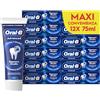 Oral-B Dentifricio Advanced Rigenera Smalto 12x75ml, Dentifricio Formato Convenienza, Clinicamente Provato, Pulizia Denti Efficace, Alito Fresco, Extra Freschezza Sapore Eucalipto
