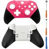 Hzxkqmil Guscio Anteriore e Posteriore Alloggiamento di Ricambio Custodia di Copertura Personalizzata Accessori per Xbox Elite Controller Series 2, Rosa Rossa + Bianco
