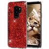 OKZone Cover Samsung Galaxy S9 Plus, Custodia Lucciante con Brillantini Glitters Ultra Sottile Designer Case Cover per Samsung Galaxy S9 Plus (Rosso)