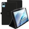 Heioloo Custodia per DOOGEE U13 Android 16 Tablet 13 Cover in Pelle Case, + [1 Pezzi] Vetro Temperato Pellicola Protettiva [Auto Svegliati/Sonno][Supporto Funzione ] [Anti-Scratch]-Nero
