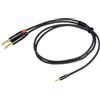 PROEL CHLP170LU15 Cavo audio professionale con Nodo ad Y e connessioni Jack 3.5 Stereo a 2 Jack 6.3 Mono 1,5 metri, Nero