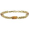 Fossil Bracciale da uomo in acciaio inossidabile tonalità oro con chiusura a moschettone, Oro giallo