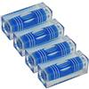 UMEI Mini bolla di livello ad alta precisione, tre linee, livella a sfera, livello domestico (40 x 15 x 15 mm, 4 pezzi) (blu)