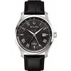 Bulova Wilton 96B387 | Orologio Automatico Uomo | Acciaio E Pelle | Quadrante Nero | Vetro Zaffiro | Data E GMT