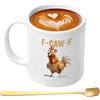 Rbleote F Caw F Tazza F-Caw-F Pollo Tazza 300-400ml Divertente Tazza Da Tè Regalo Per Colleghi E Colleghi Divertente Tazza Da Caffè Bianco