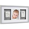 Pearhead Babyprints deluxe wall frame grey