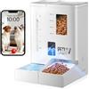 PETLIV Distributore Automatico Cibo Gatti con 2K Telecamera,5L Cibo e 4L Acqua Automati Gatti con 2.4G/5G WIFI,Controllo APP,con Visione Notturna,con Audio Bidirezionale