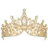 Zooma Tiara di cristallo per sposa, principessa, diadema nuziale, per matrimoni, balli di fine anno, feste di compleanno, Lega strass Cristallo,