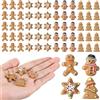 PPGGOPP Mini Ornamenti Natalizi, 60pcs Miniature Natalizie Resina, Decorazioni Natalizie in Miniatura, Pupazzetti Natalizi Piccoli, Statuina Natalizia in Miniatura, Mini Figurine Natale Ornamenti (Colore C)