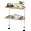 THYGIFTREE Mensola da Scrivania in Legno a 2 Livelli, Lungo 31.8 cm Scaffale da Scrivania per la Parte Superiore e Inferiore, Organizer per Accessori, Ufficio e Gaming (Bianco)