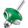 Trend CraftPro Fresa per rifilare con cuscinetto guida, gambo 1/4 pollici, raggio 12,7mm, lunghezza di taglio 19,1mm, metallo duro (TCT), C079X1/4TC