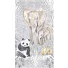 A.S. Création carta de parati TNT con motivo per bambini in beige, grigio, nero - carta de parati animalee 1,59 x 2,80 m - 770701