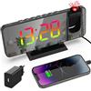 Lancoon Sveglia Digitale con Proiettore 11 Colori Modalità Display Doppia Sveglia Regolazione Snooze Dimmer 12/24H Adattatore Incluso