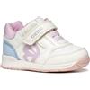 Geox B Rishon Girl A, Scarpe Primi Passi Bimba 0-24, White Sky, 23 EU
