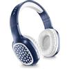 Music Sound SHINY Cuffia Wireless con Padiglioni Around Ear, Per un Ascolto Immersivo del Suono, Disponibile in Colorazioni e Fantasie, Play Time 14 ore, Blu