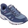 Skechers Hillcrest Kamalino Scarpe da Trekking da Donna, Blu Navy, Sintetico/Tessuto/Finiture Corallo, 37