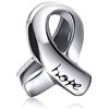 CRISNATA Speranza Charms-Cancro al seno Nastro Charm Beads in argento sterling 925, Fit Pandora Donne Braccialetto di consapevolezza, regalo di Natale per i migliori amici/matrimonio/figlia/figlio