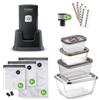 Caso Vacu OneTouch Pro Set - Vuoto a mano senza fili con numerosi accessori, macchina sottovuoto con potente potenza della pompa 12 litri/minuto, batteria agli ioni di litio durevole per 85 minuti di