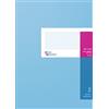 König & Ebhardt König und Ebhardt 8611021 - Registro contabile con copertina in Efalin, 2 colonne, 210 x 255 mm, 40 fogli, azzurro