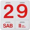 Danese Milano Formosa Calendario perpetuo Anodizzato Naturale-Scritte Rosse