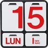 Danese Milano Formosa Calendario perpetuo Anodizzato Nero-Scritte Rosse