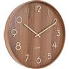 Karlsson KA5809DW - Orologio da parete rotondo, puro medio, in legno scuro, marrone D40 x 4,5 cm