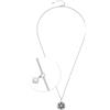 Jewels by Leonardo, collana Biella, lunga catena in acciaio inox argentato, motivo a stella con pietre di vetro nere e trasparenti, lunghezza 70-75 cm, gioiello regalo, 024363, 70 cm, Acciaio