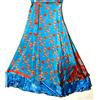 Magic Incredibile-art Vintage Silk Sari Magic Wrap Skirt Gonna reversibile a doppio...