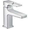 hansgrohe Metropol Miscelatore monocomando lavabo 100 lavamani con maniglia a staffa e push-open, cromo, 74500000