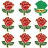 Omnisexual Confezione da 10/20/50/100 spille smaltate a forma di rosa rossa, per uomo, donna, vestiti, borse, cappelli, 30x25mm, Ferro