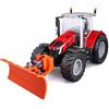 Maisto Tech R/C trattore Massey Ferguson 5S.145 con cursore per neve: trattore radiocomandato con luce e spazzaneve rimovibile, con controller stick, dai 8 anni in su, rosso (582724)