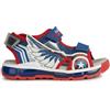 Geox Boy's J Sandal Android, Blu rosso, 35 EU