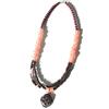 Ethnos Barcelona Collana a doppio giro con pendente in argento e pietre granato. Lunghezza: 40 cm.