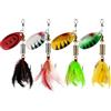 THKFISH Esche Artificiali Esche Artificiali da Pesca Esche Spinner Esche da Trota Esche da Pesca per Bass Trout Crappie B-6g 4pezzi