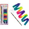 MIBANDERA Nastro per ginnastica ritmica arcobaleno, 2 metri, design gay pride Serpentina per Pride
