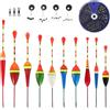 Xbessc Kit 18 Pesca Mare per Dolce Acqua Salata Fiumi Laghi Stagni Oceanica | 10 Galleggianti da Pesca 205 Pesca Piombo Shots 4 Stopper Galleggiante Pesca 3 Anello Girevole