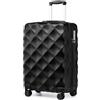 British Traveller Valigia Grande Trolley 74,5CM Valigie Rigida ABS+PC con Rotelle Girevoli e TSA Lucchetto (28pollici, Nero)